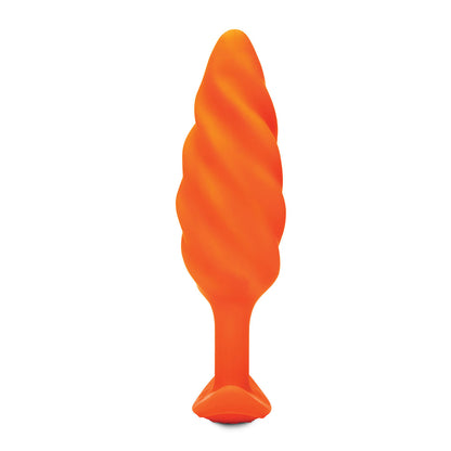 B-Vibe Texture Plug Swirl Orange (Medium)