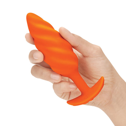 B-Vibe Texture Plug Swirl Orange (Medium)